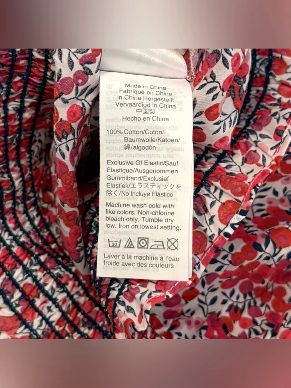 NWT J.Crew Liberty London Wiltshire Floral Smocked Crop Top Medium